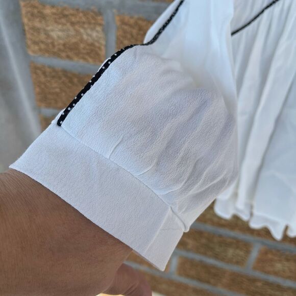 Muche et Muchette 1339b brandy pipped blouse medium - Picture 8 of 10